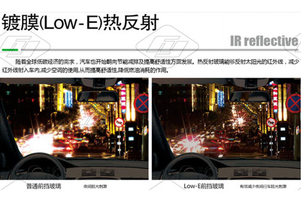 汽車鍍膜玻璃防眩光功能展示